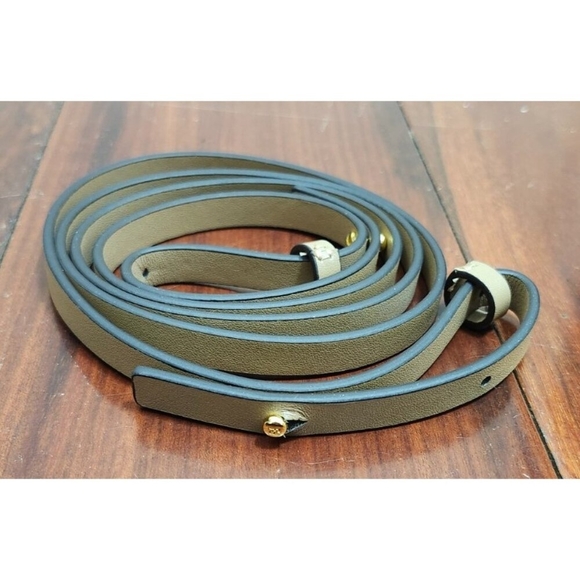 Leather Adjustable Bag Strap Tan Beige Gold Hardware Replacement Shoulder Crossb - Picture 2 of 8